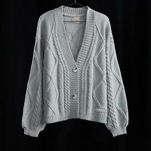 Taylor Swift TPD Gray Cable Knit Cardigan